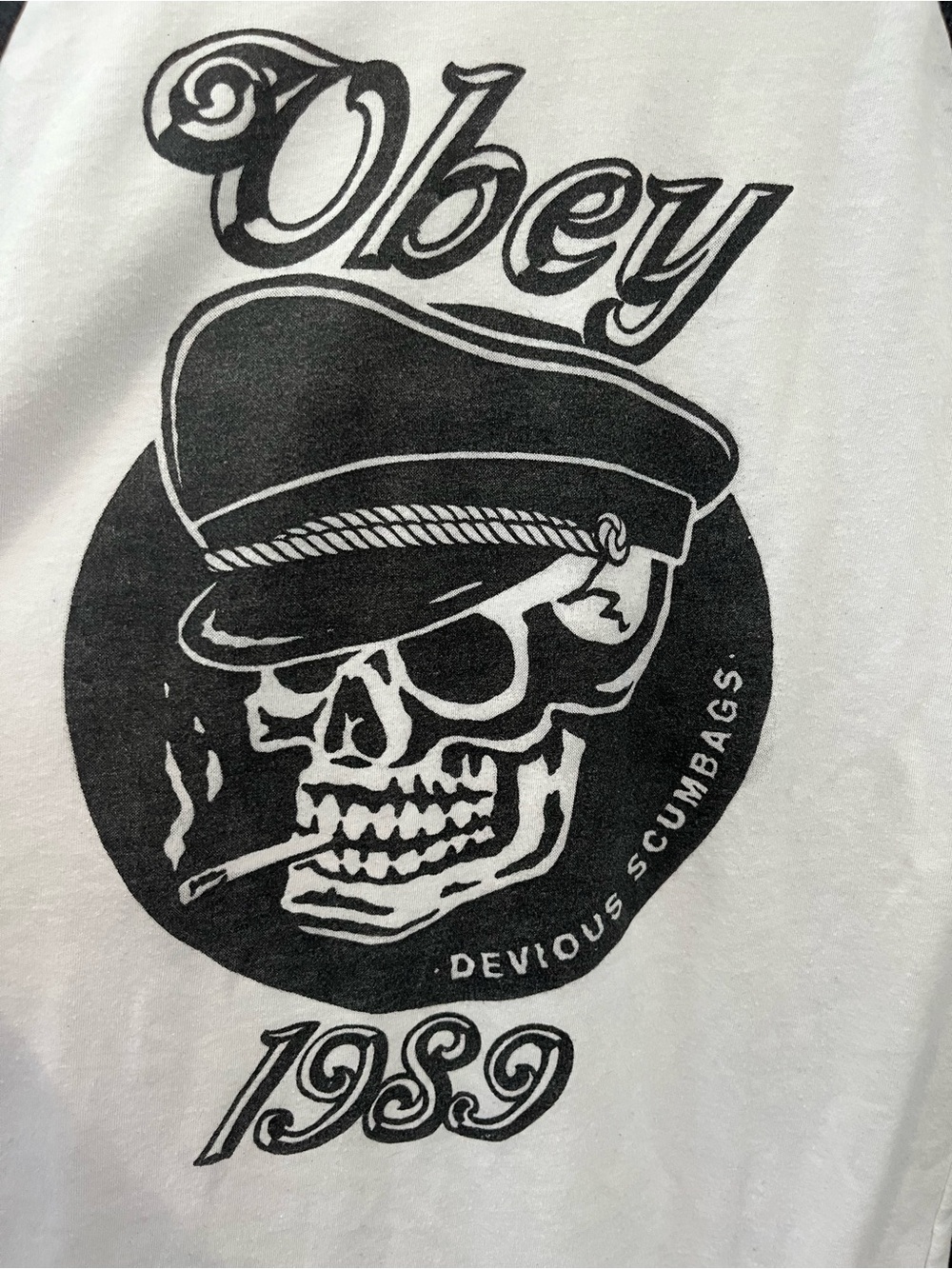 OBEY 3/4 sleeve shirt women’s size M - Picture 2 of 4